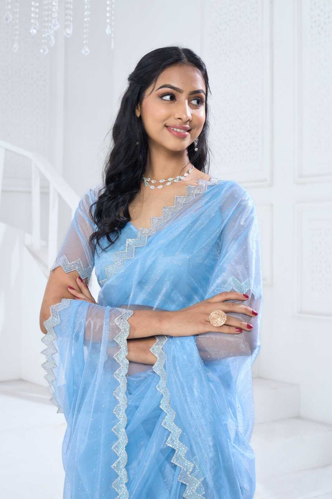 Organza Saree with Heavy Swarovski