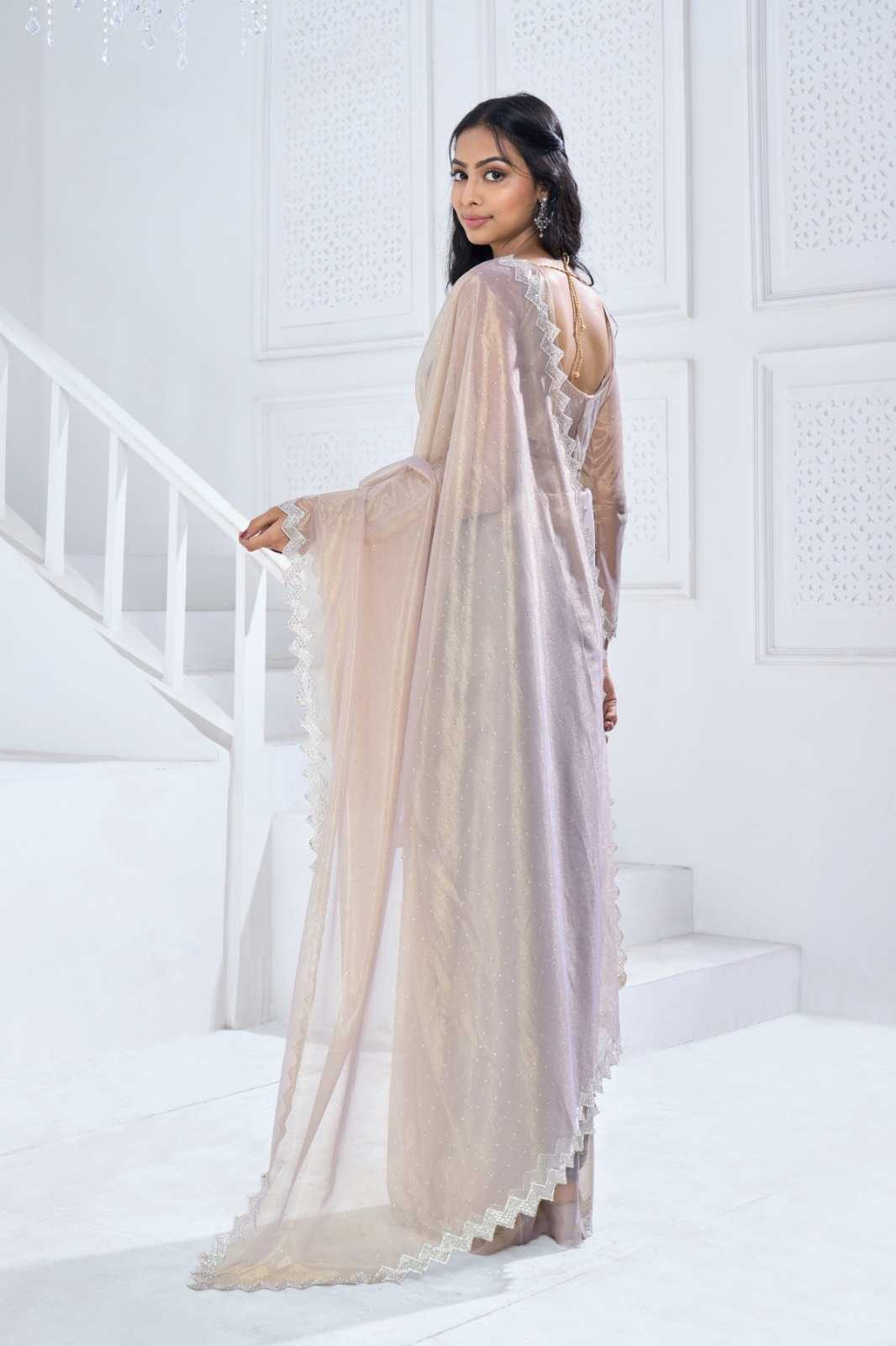 Organza Saree with Heavy Swarovski