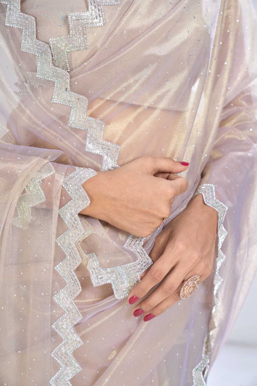 Organza Saree with Heavy Swarovski