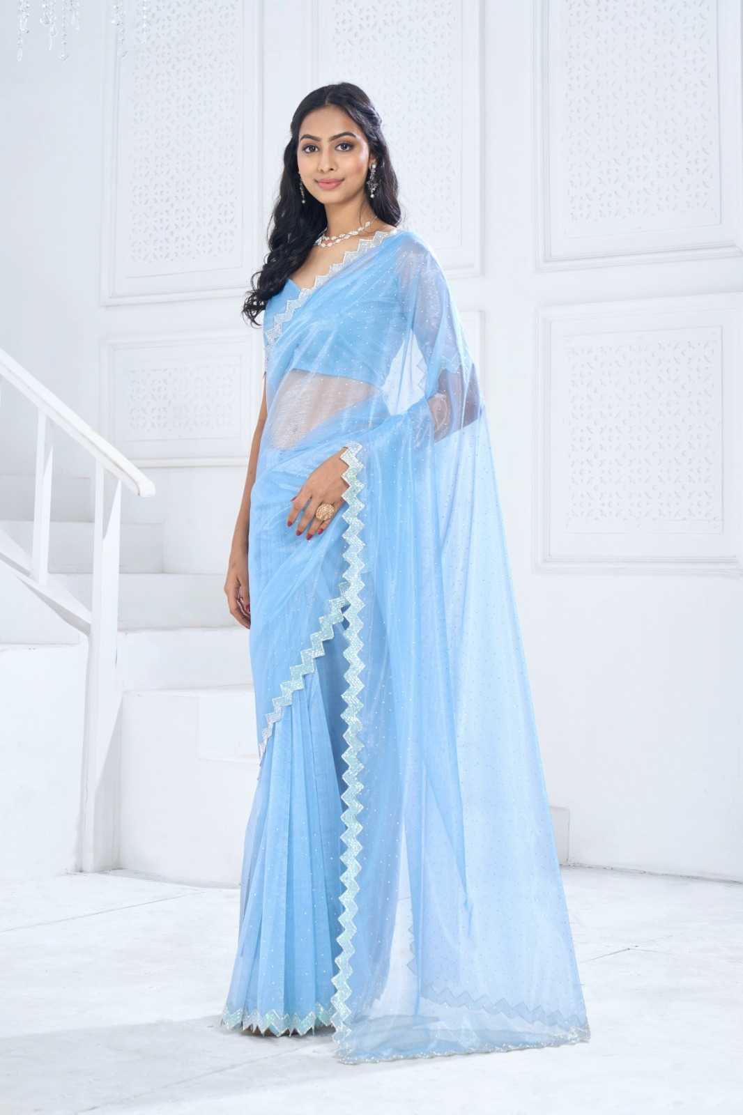 Organza Saree with Heavy Swarovski
