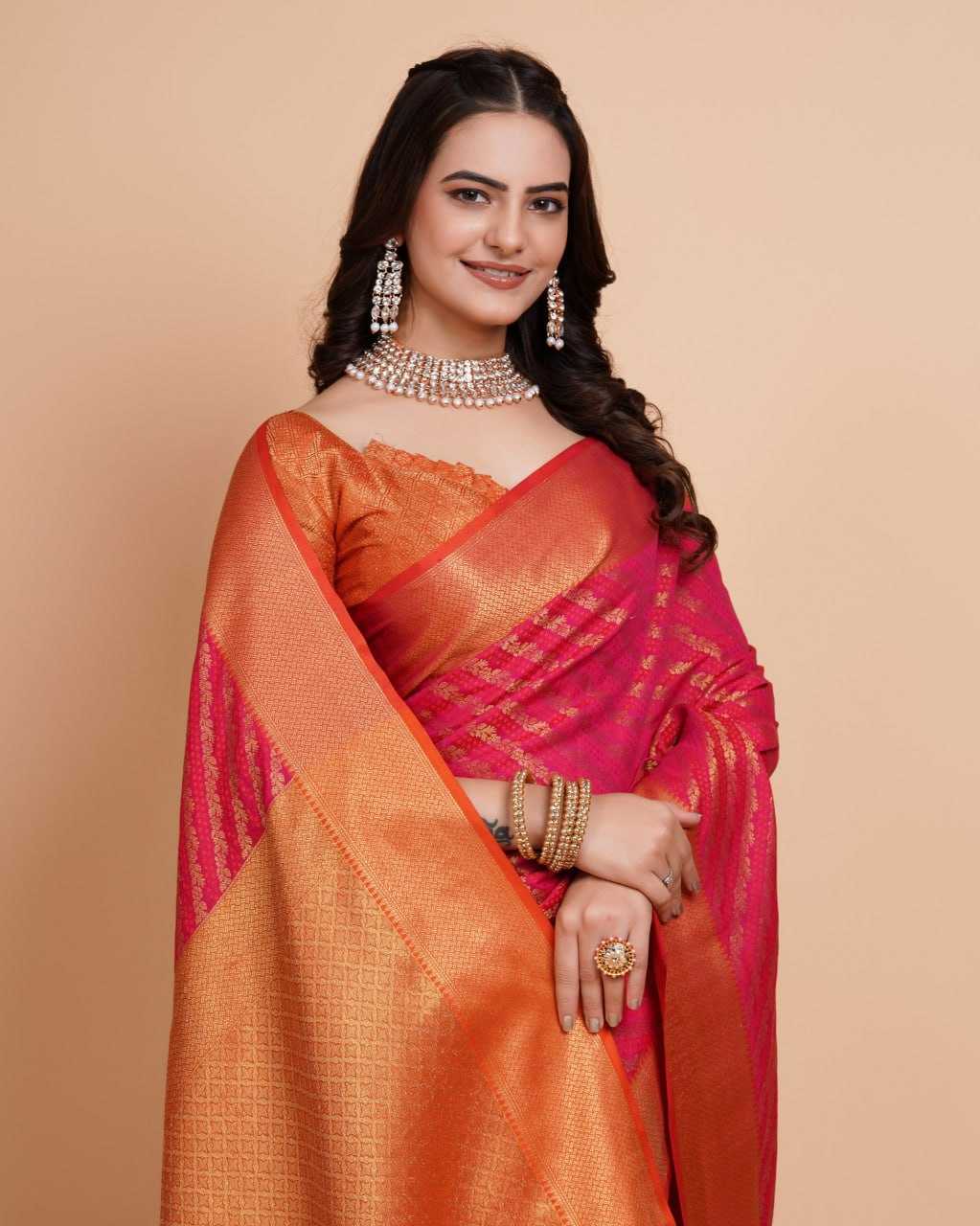 Stylish Banarasi Soft Silk Saree with Rapier Jacquard Work