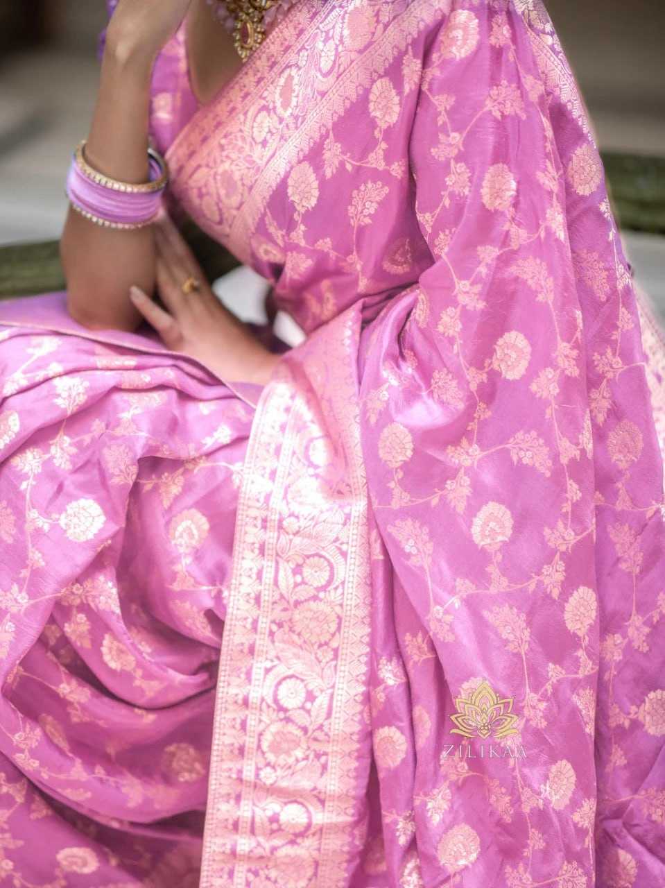 Elegant Banarasi Soft Silk Saree with heavy Brocade Work
