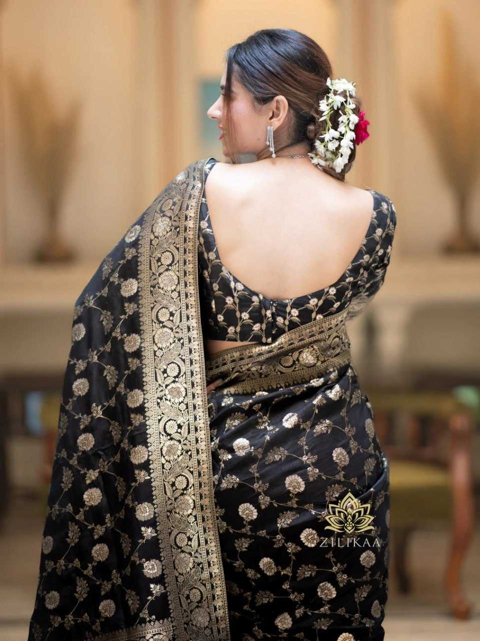 Elegant Banarasi Soft Silk Saree with heavy Brocade Work