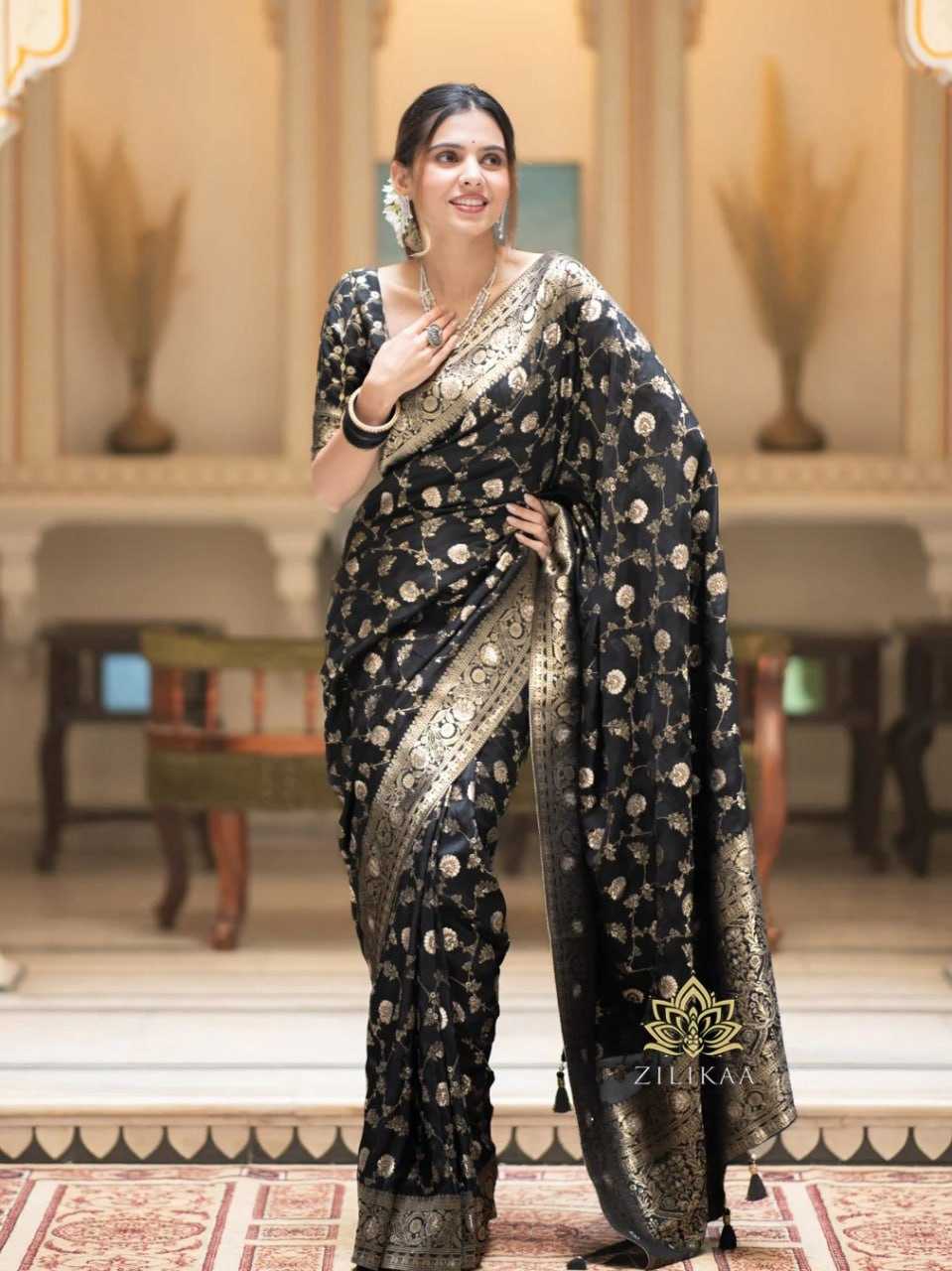 Elegant Banarasi Soft Silk Saree with heavy Brocade Work