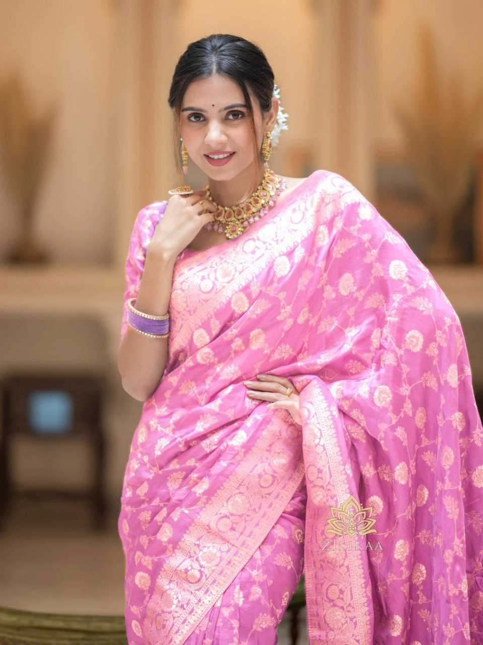 Elegant Banarasi Soft Silk Saree with heavy Brocade Work