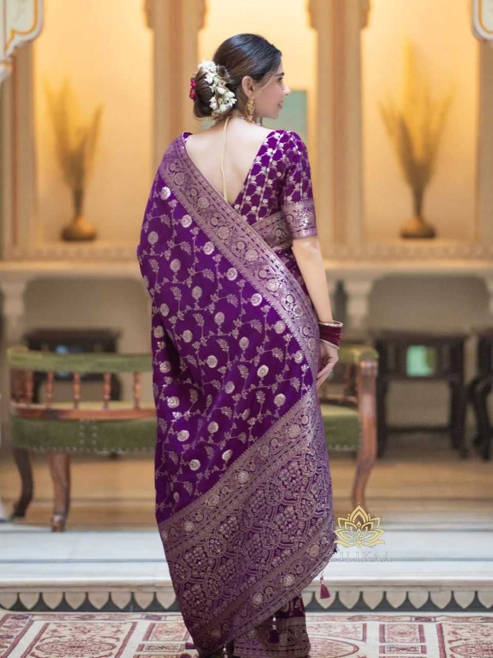 Elegant Banarasi Soft Silk Saree with heavy Brocade Work