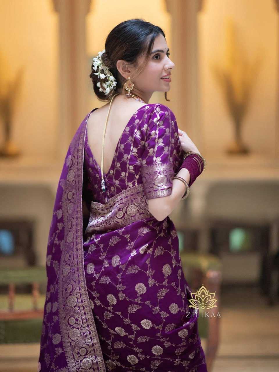 Elegant Banarasi Soft Silk Saree with heavy Brocade Work
