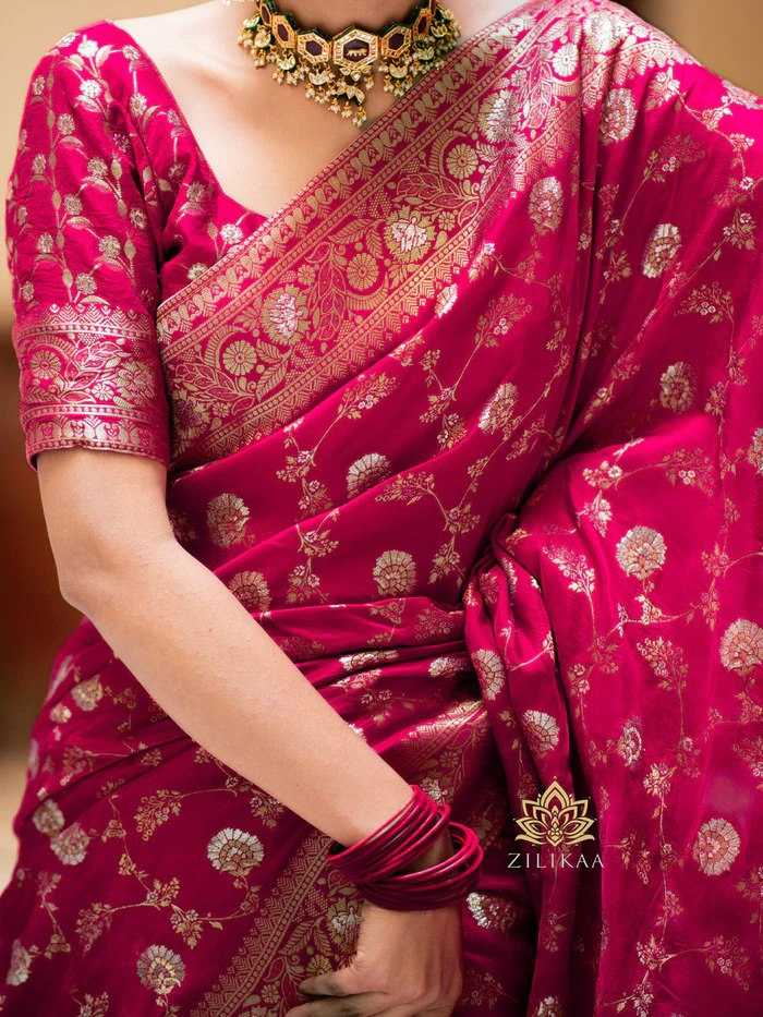 Elegant Banarasi Soft Silk Saree with heavy Brocade Work