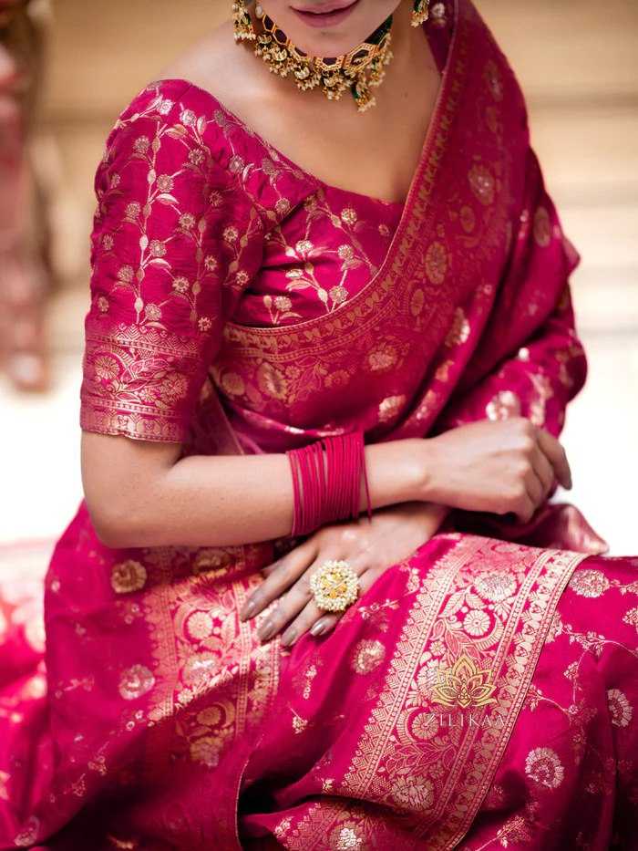 Elegant Banarasi Soft Silk Saree with heavy Brocade Work