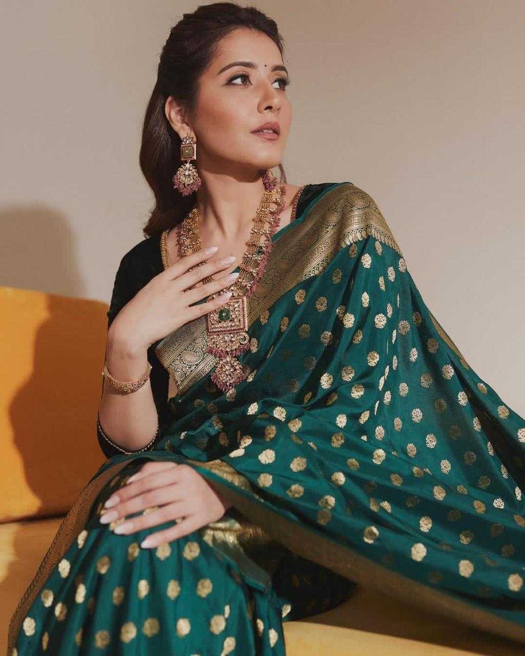 Classy Banarasi Soft Silk Saree with Butti All Over Saree