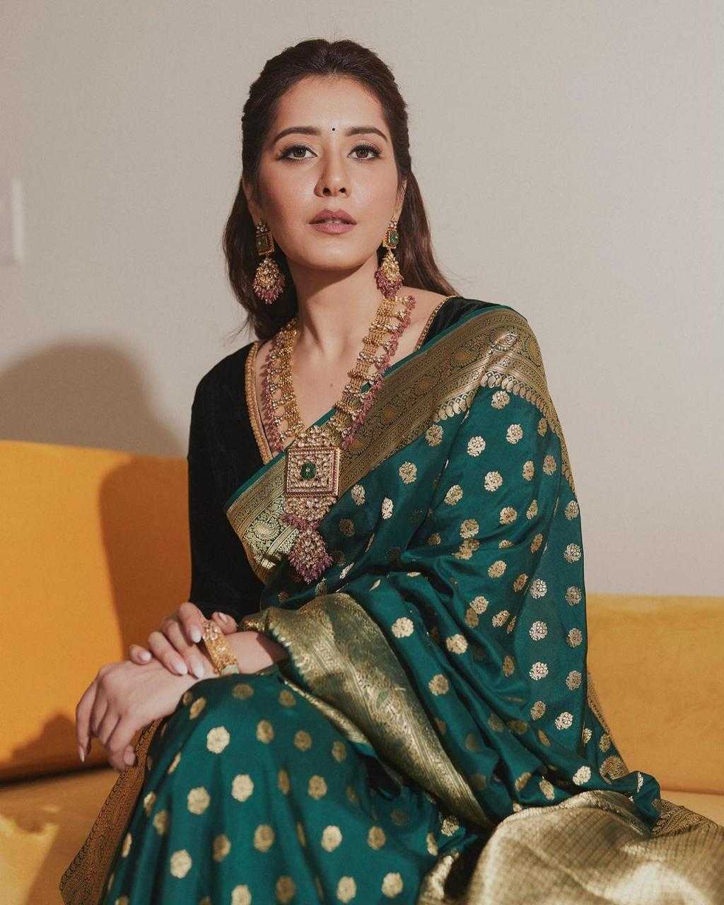 Classy Banarasi Soft Silk Saree with Butti All Over Saree
