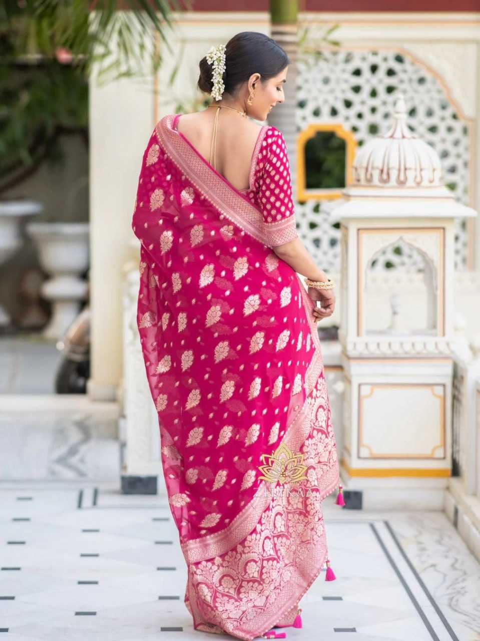 Traditional Banarasi Soft Silk Saree with Heavy Brocade Work