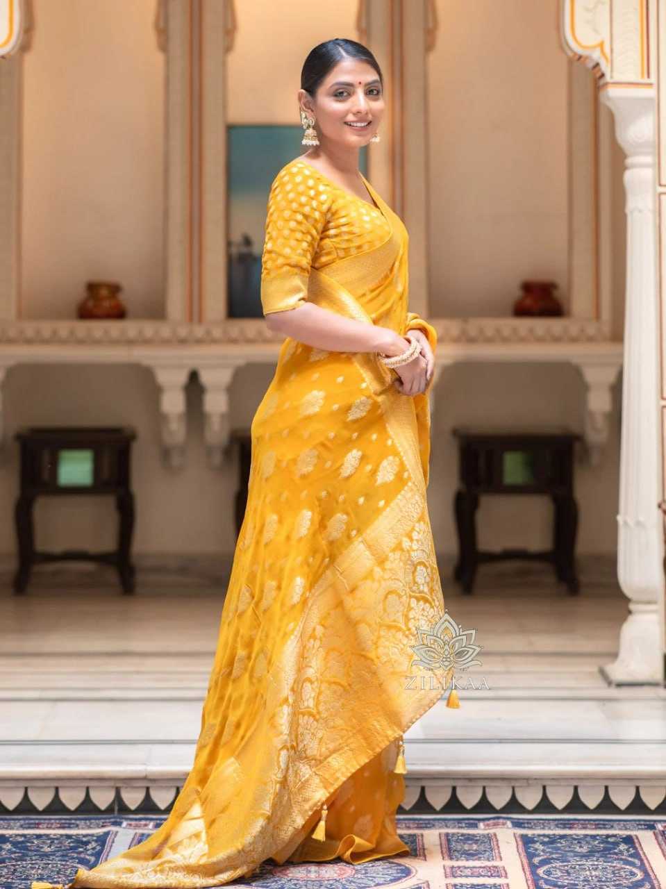 Traditional Banarasi Soft Silk Saree with Heavy Brocade Work