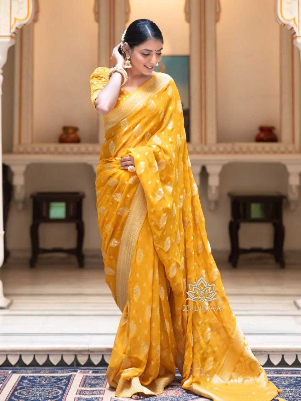 Traditional Banarasi Soft Silk Saree with Heavy Brocade Work