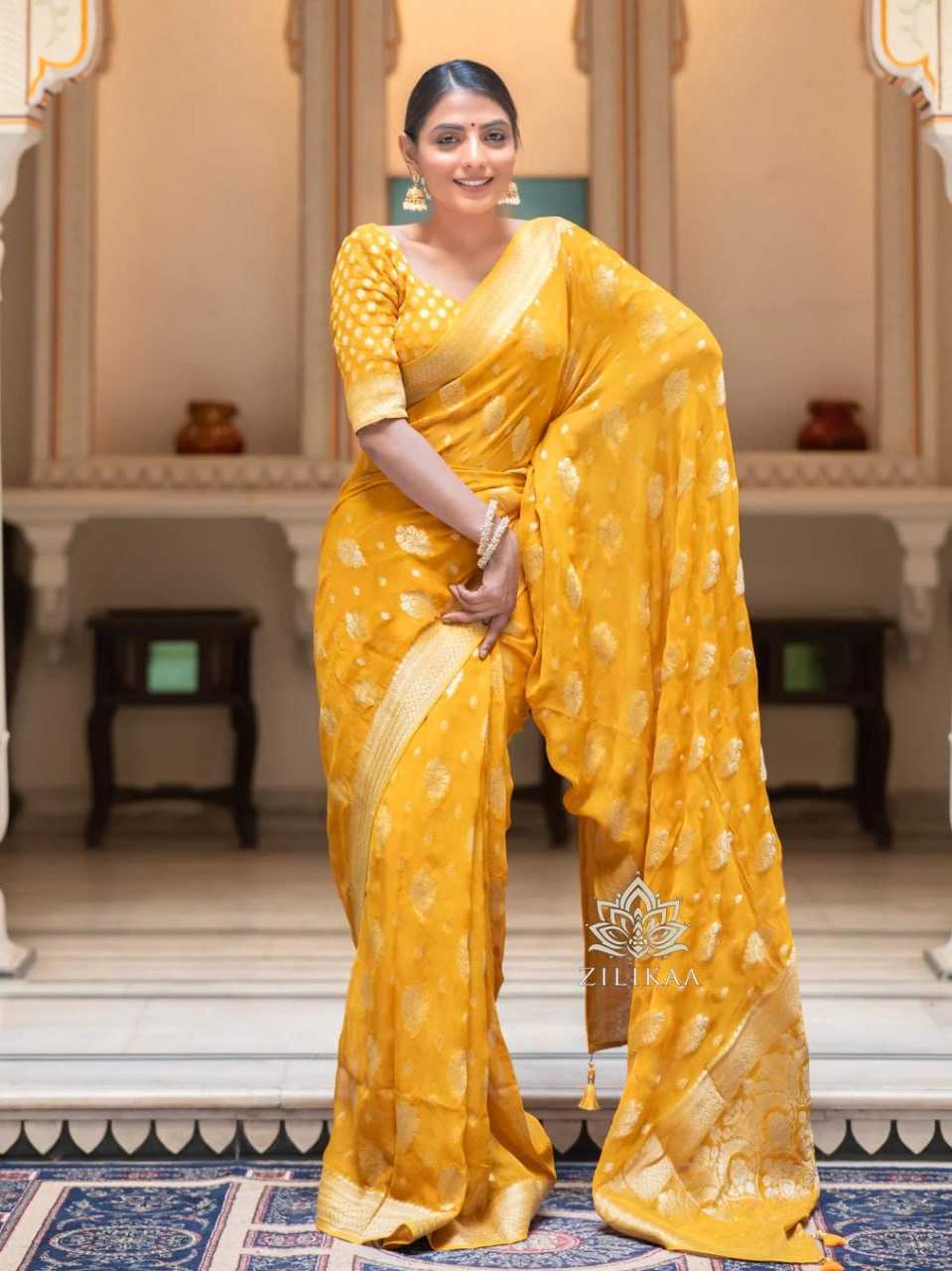 Traditional Banarasi Soft Silk Saree with Heavy Brocade Work