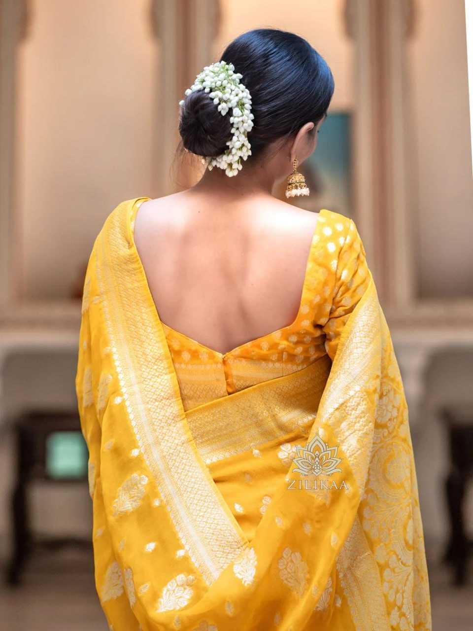 Traditional Banarasi Soft Silk Saree with Heavy Brocade Work