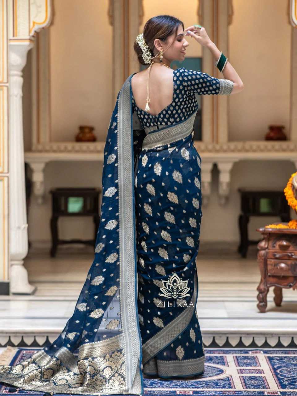 Traditional Banarasi Soft Silk Saree with Heavy Brocade Work