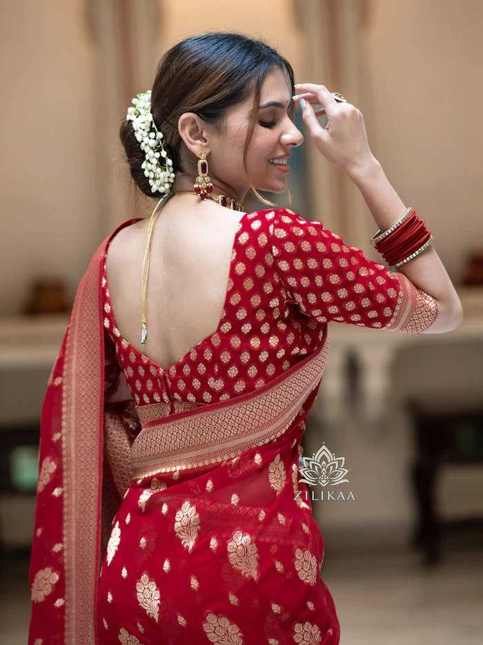 Traditional Banarasi Soft Silk Saree with Heavy Brocade Work