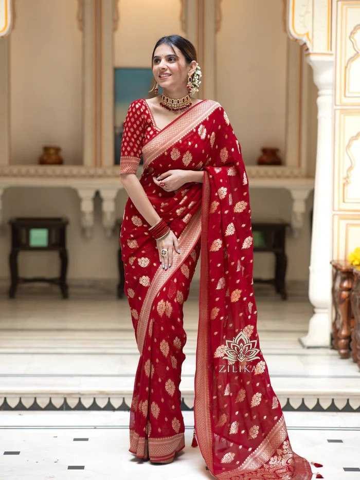 Traditional Banarasi Soft Silk Saree with Heavy Brocade Work