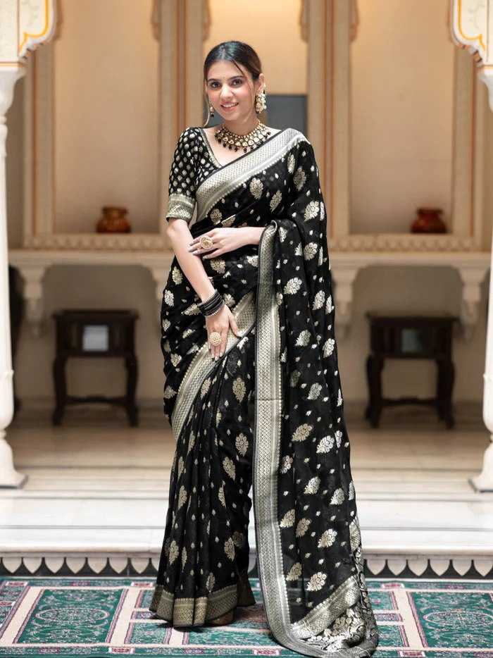 Traditional Banarasi Soft Silk Saree with Heavy Brocade Work