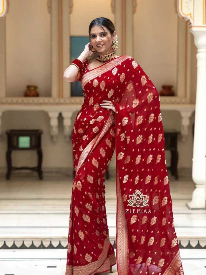 Traditional Banarasi Soft Silk Saree with Heavy Brocade Work