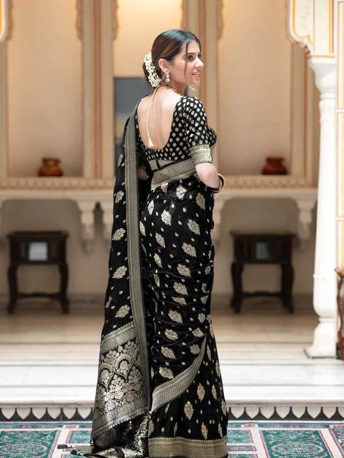 Traditional Banarasi Soft Silk Saree with Heavy Brocade Work