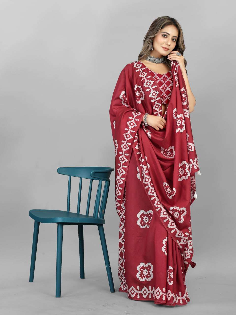 Stylish Hand Wax Batik Saree