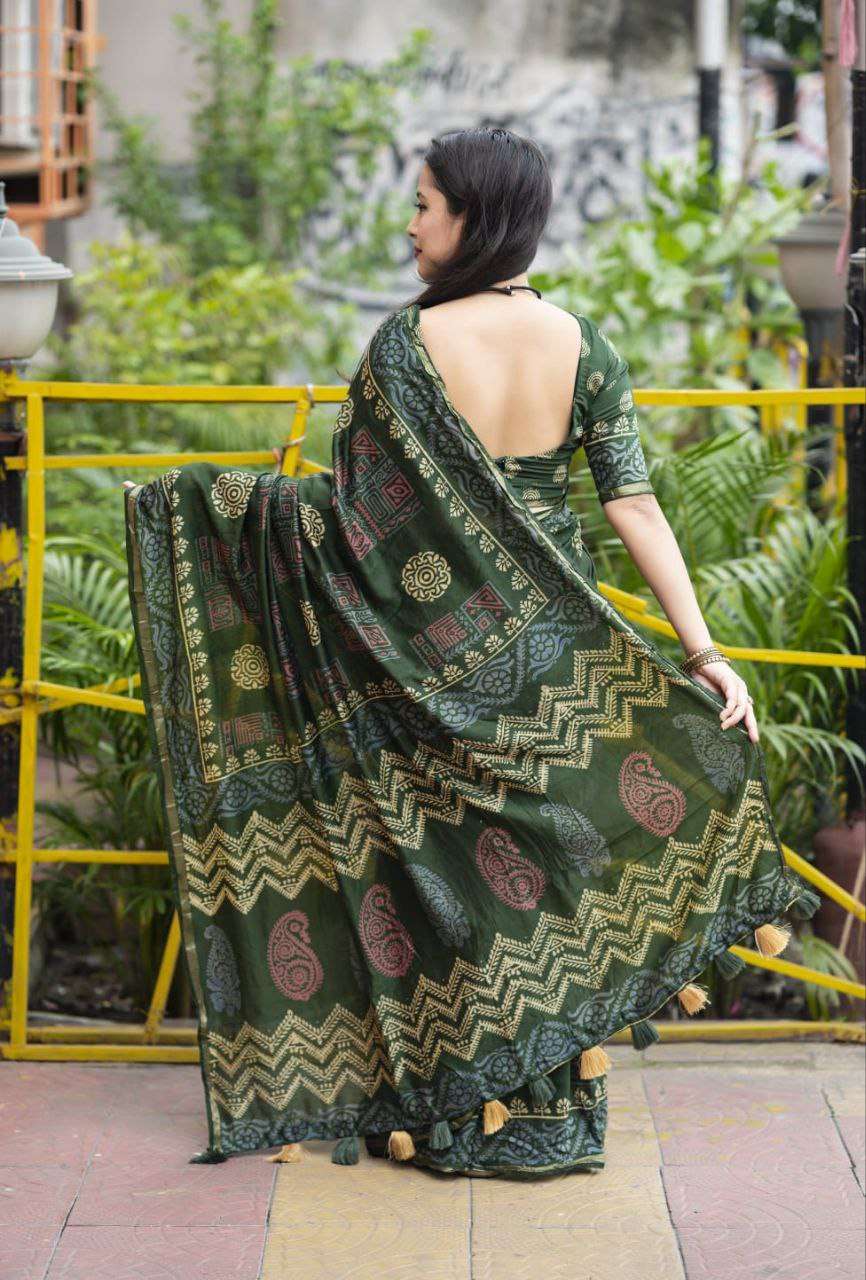 Work Wear Chanderi Cotton Saree