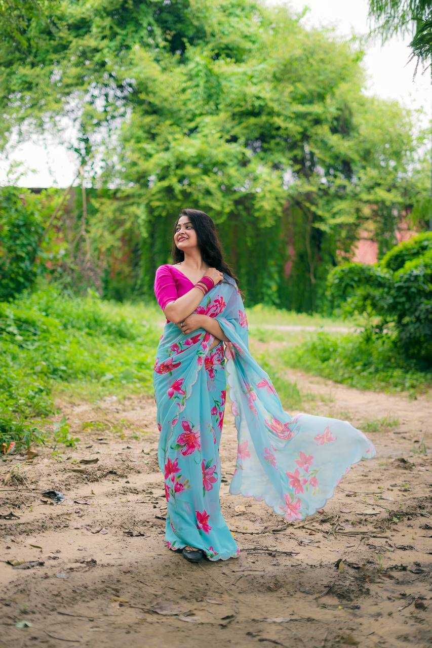 Traditional Faux Georgette Saree