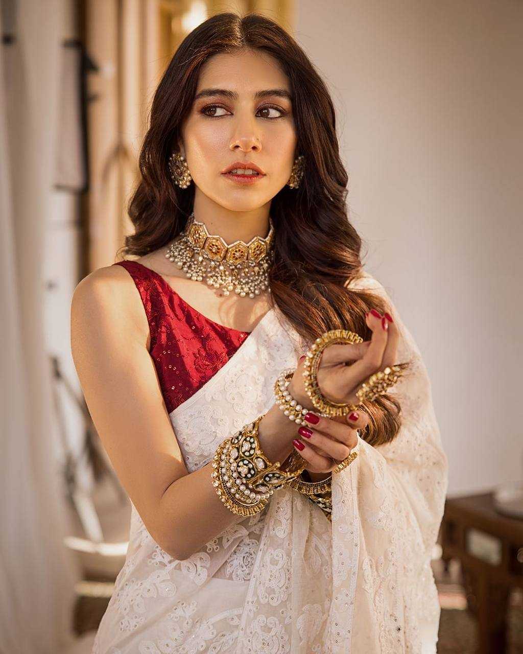 Elegant Georgette Saree with stone work