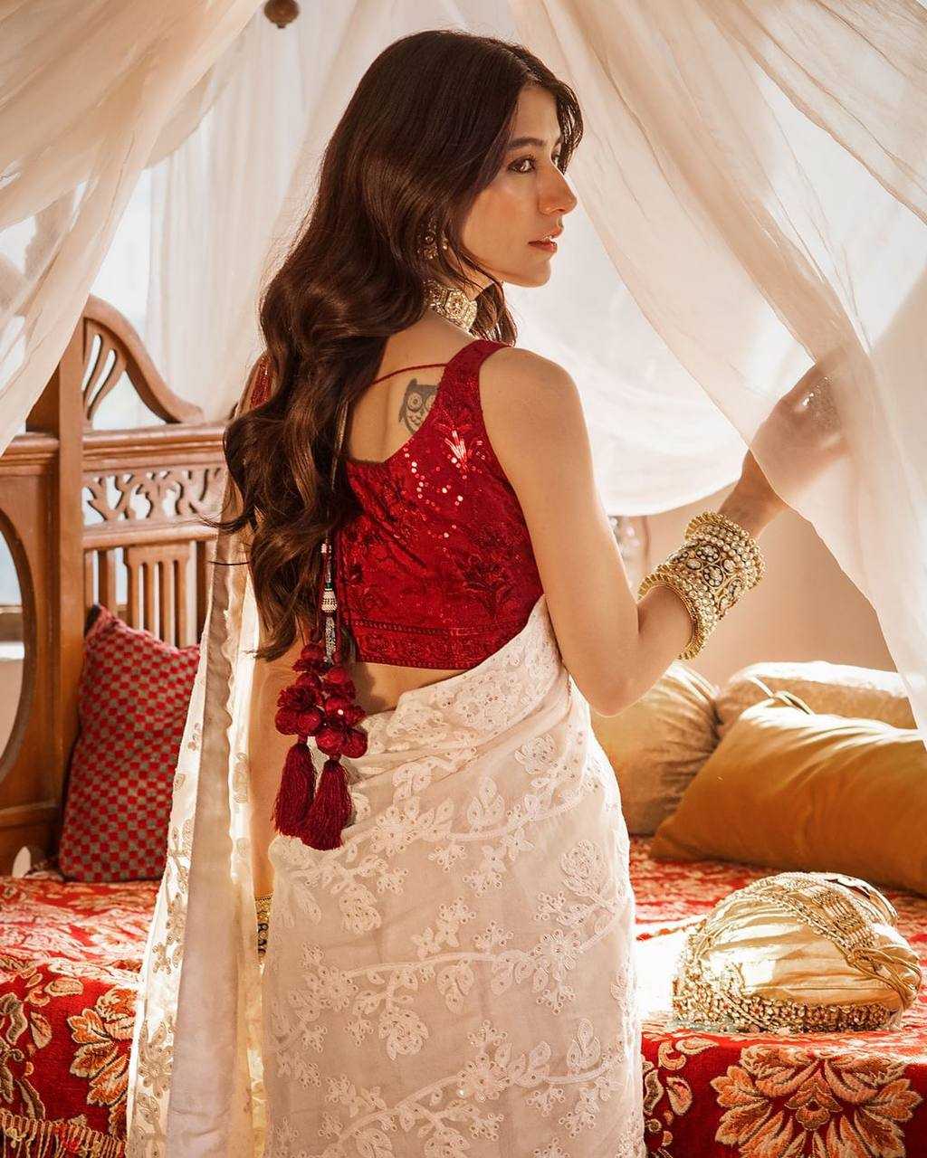 Elegant Georgette Saree with stone work