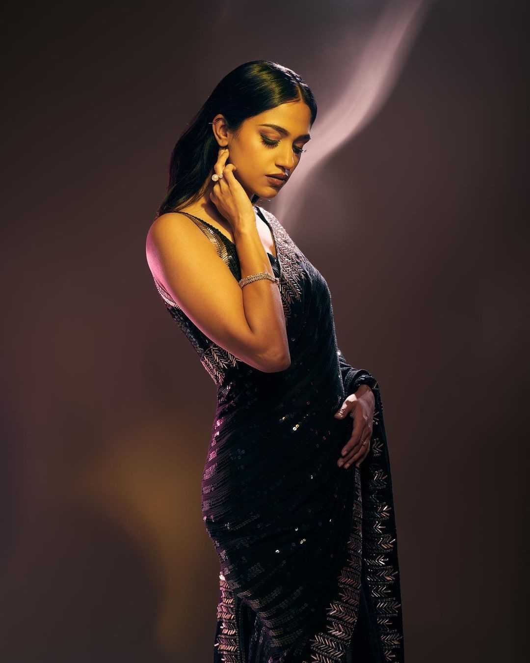 Traditional Georgette Saree with Sequin Embroidery