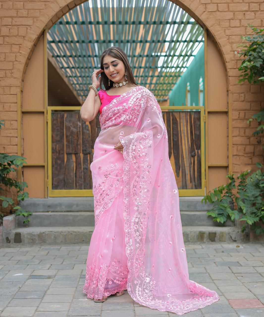 Traditional Organza Saree