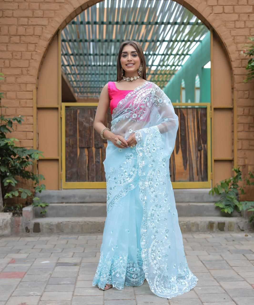 Traditional Organza Saree
