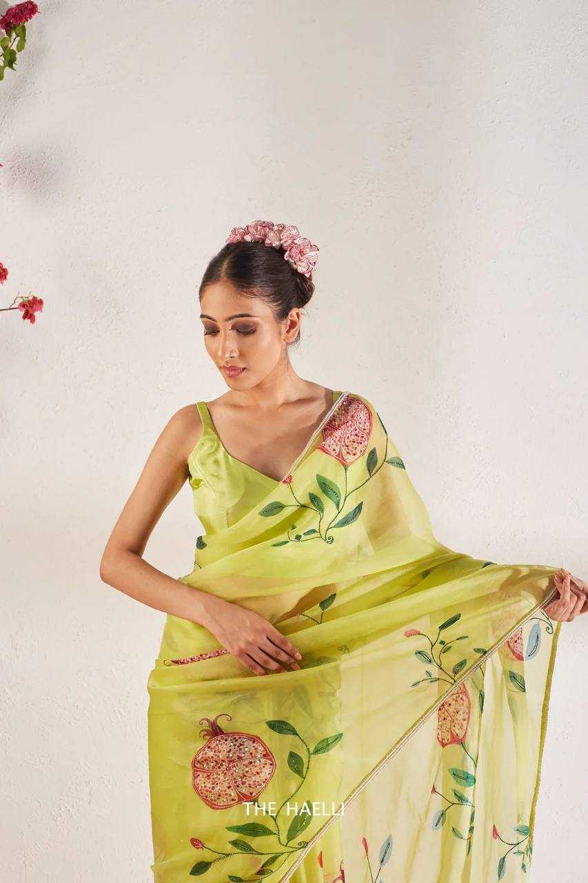 Modern Soft Organza Saree With Beatiful Floral Print
