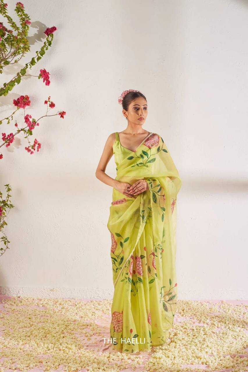 Modern Soft Organza Saree With Beatiful Floral Print
