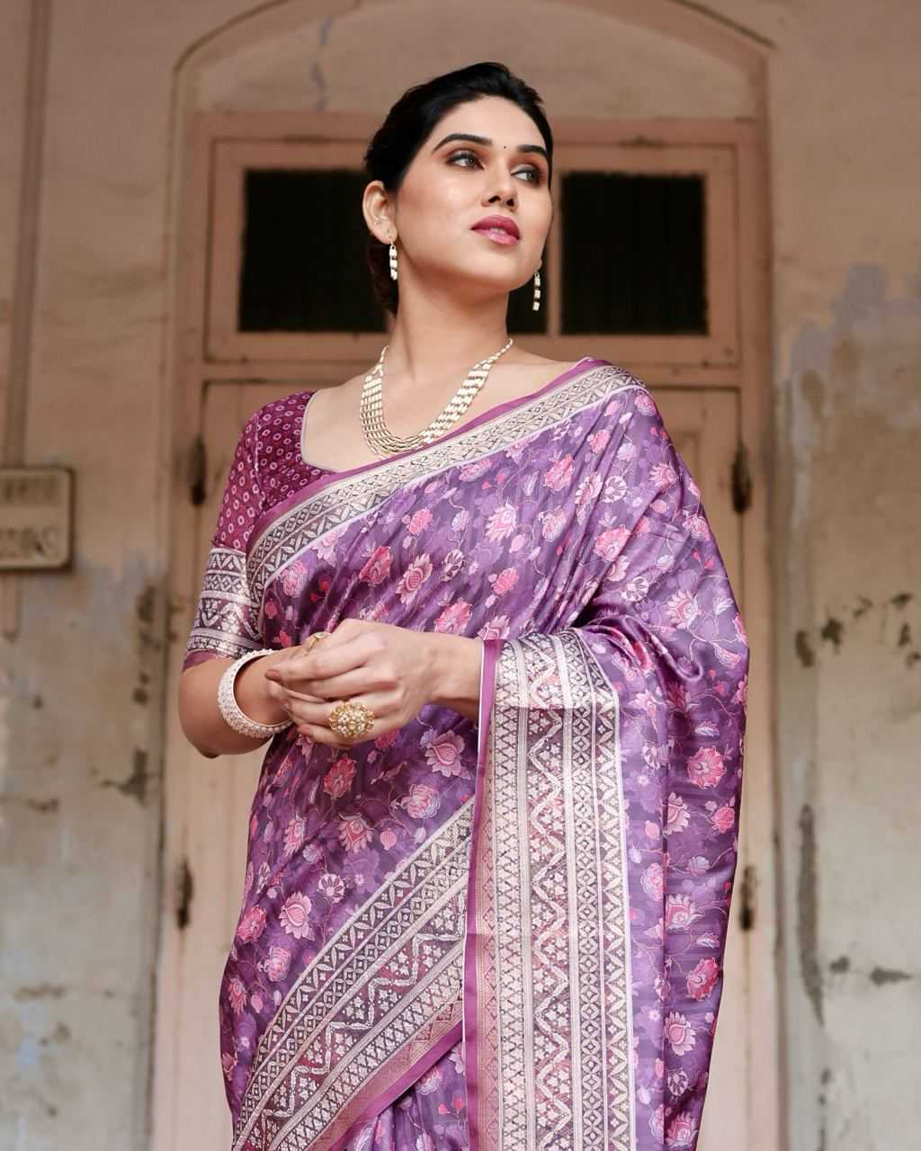 Classy Pure Silk Saree with Fine Print