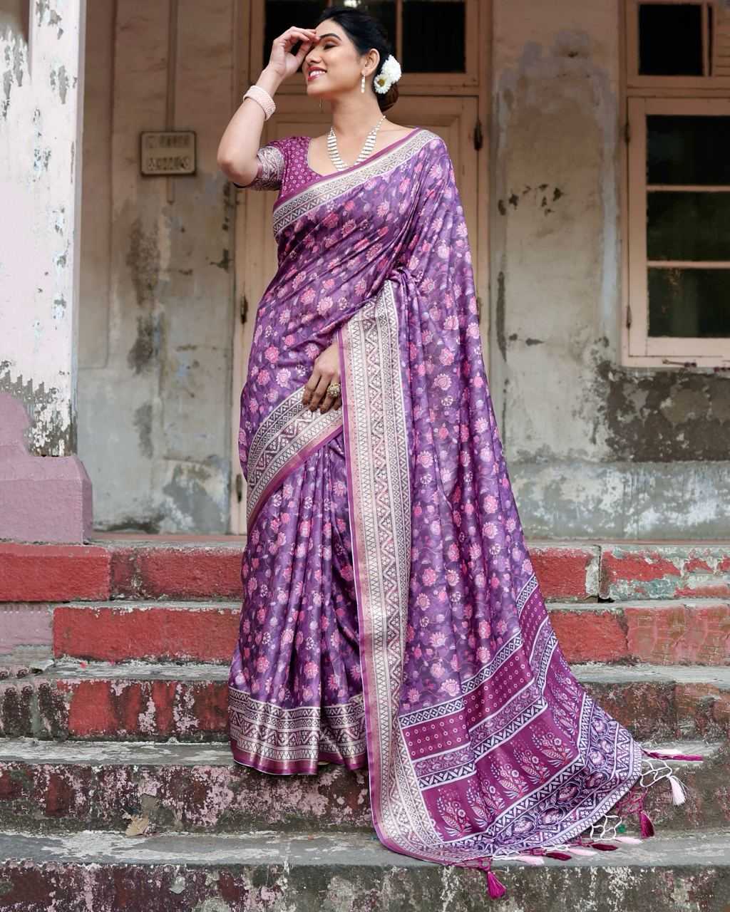 Classy Pure Silk Saree with Fine Print