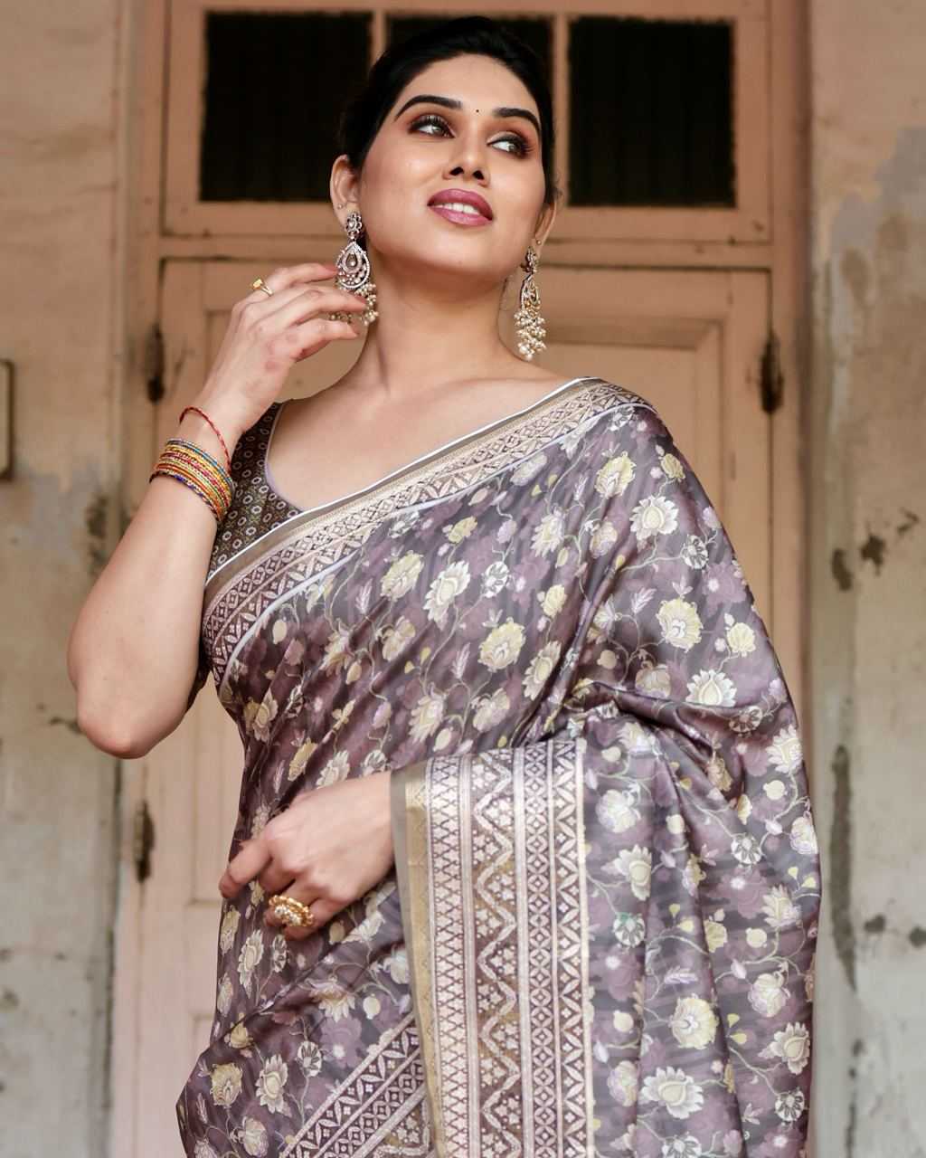 Classy Pure Silk Saree with Fine Print