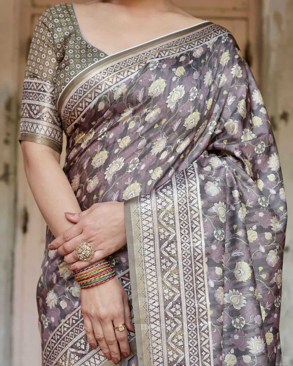 Classy Pure Silk Saree with Fine Print