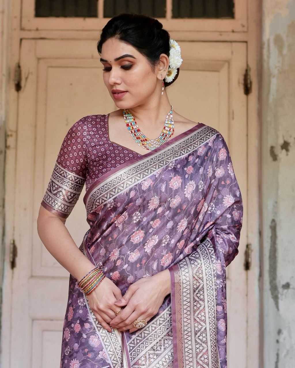 Classy Pure Silk Saree with Fine Print