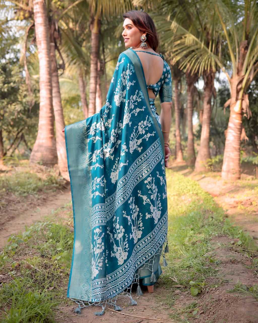 Pure Silk Digital Printed Saree