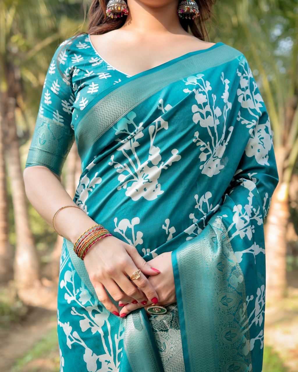 Pure Silk Digital Printed Saree