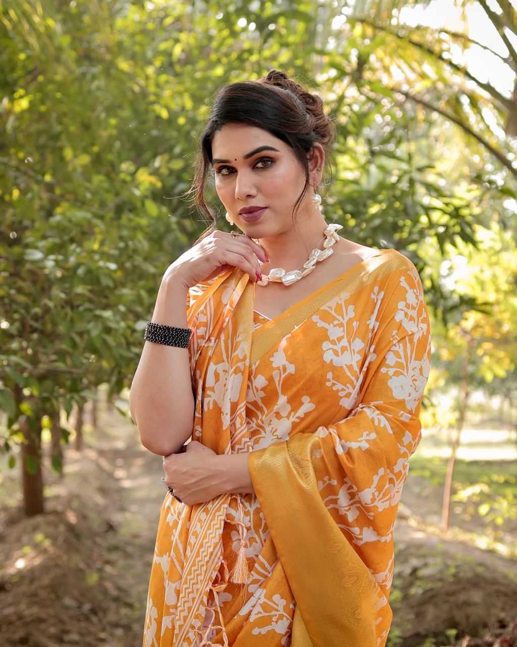 Pure Silk Digital Printed Saree