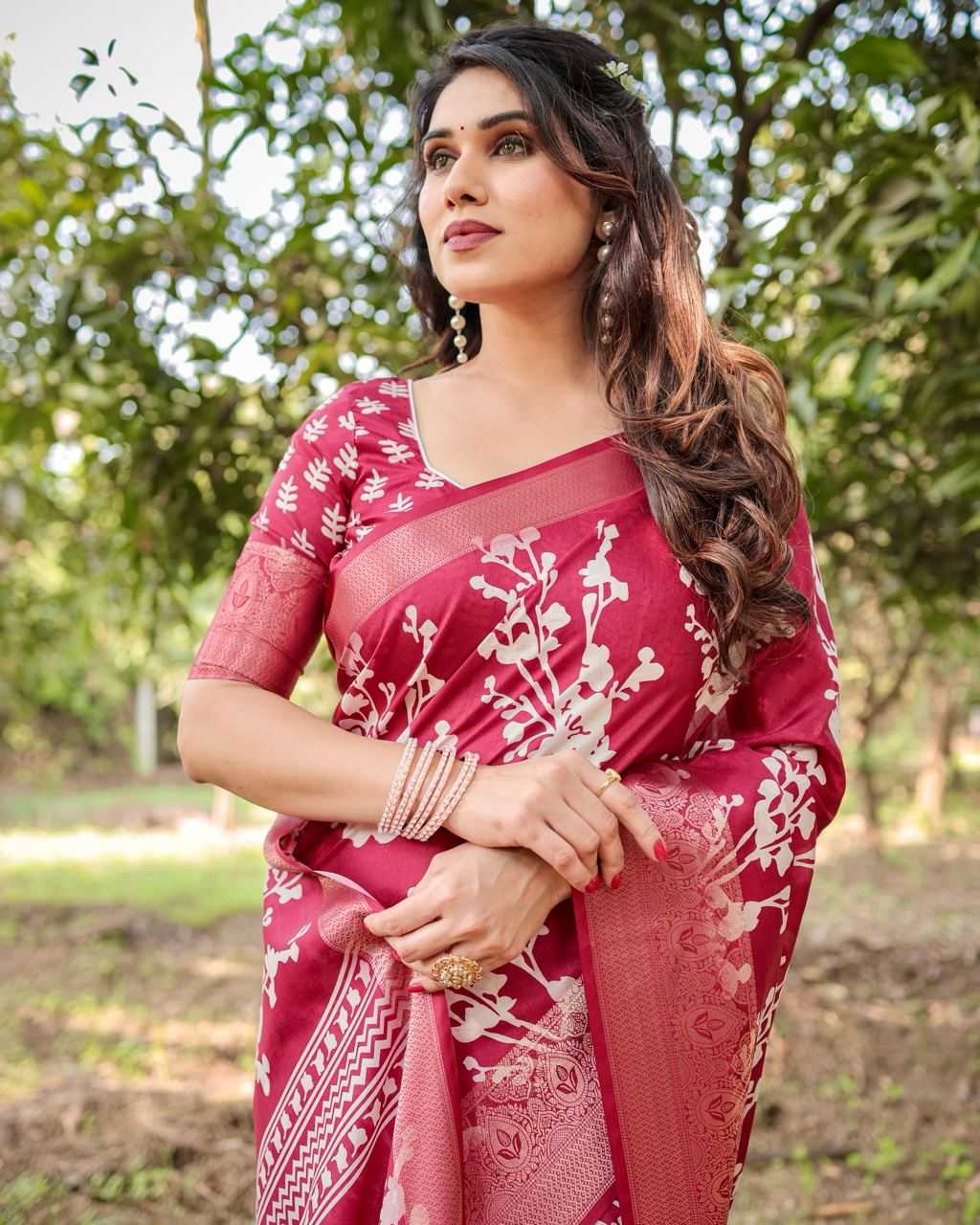 Pure Silk Digital Printed Saree