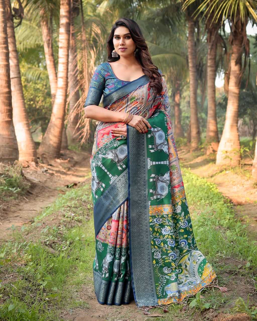 Elegant Work Wear Pure Silk Saree