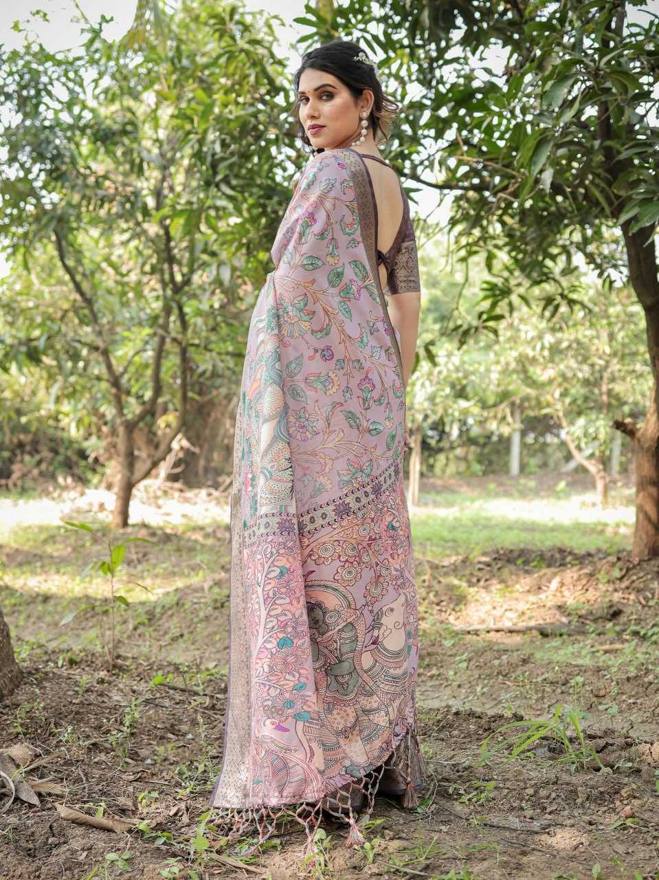 Multi Color Pure Silk Saree