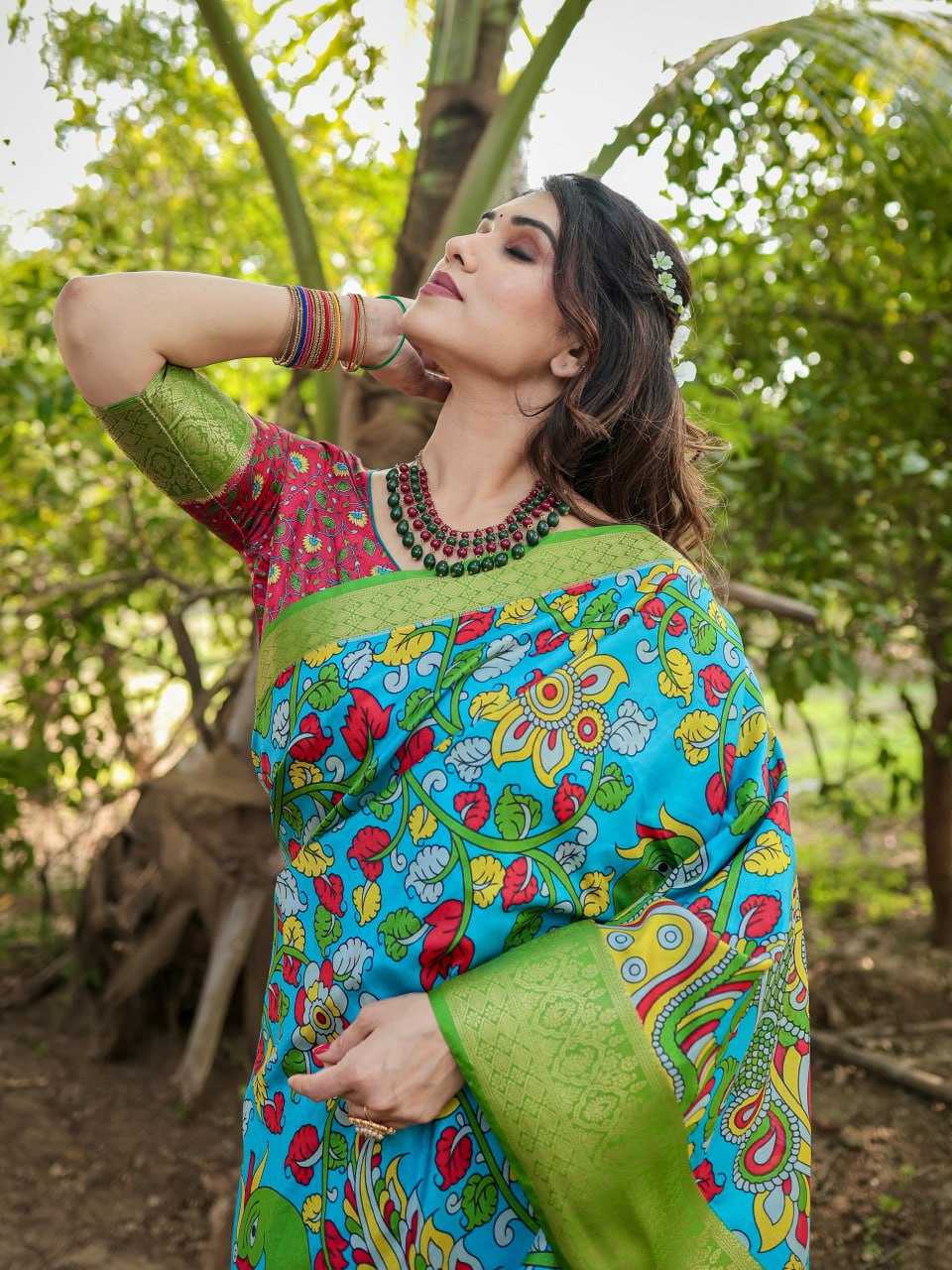 Elegant Blue Pure Silk Saree