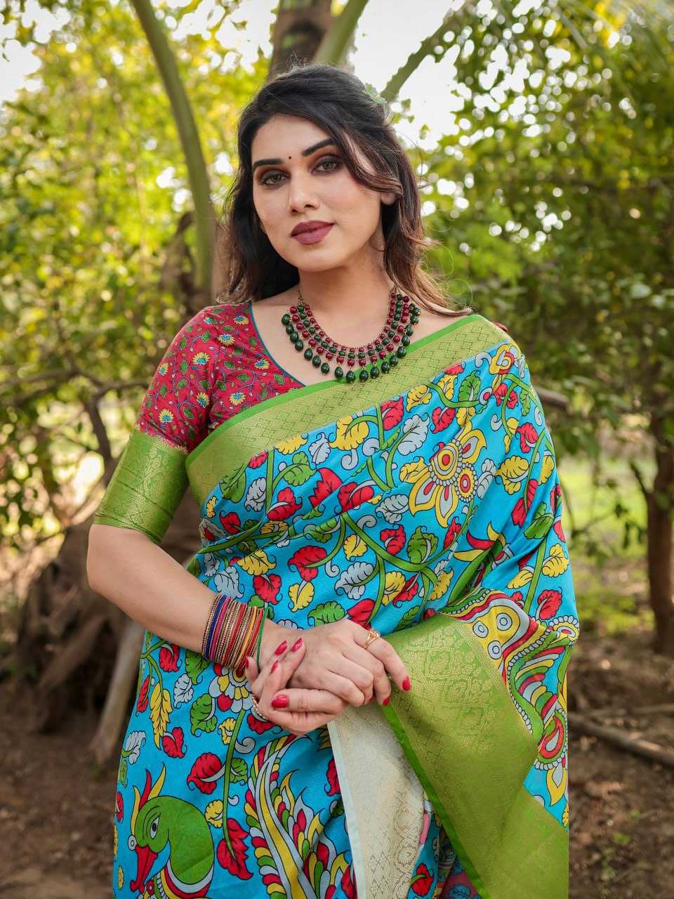 Elegant Blue Pure Silk Saree