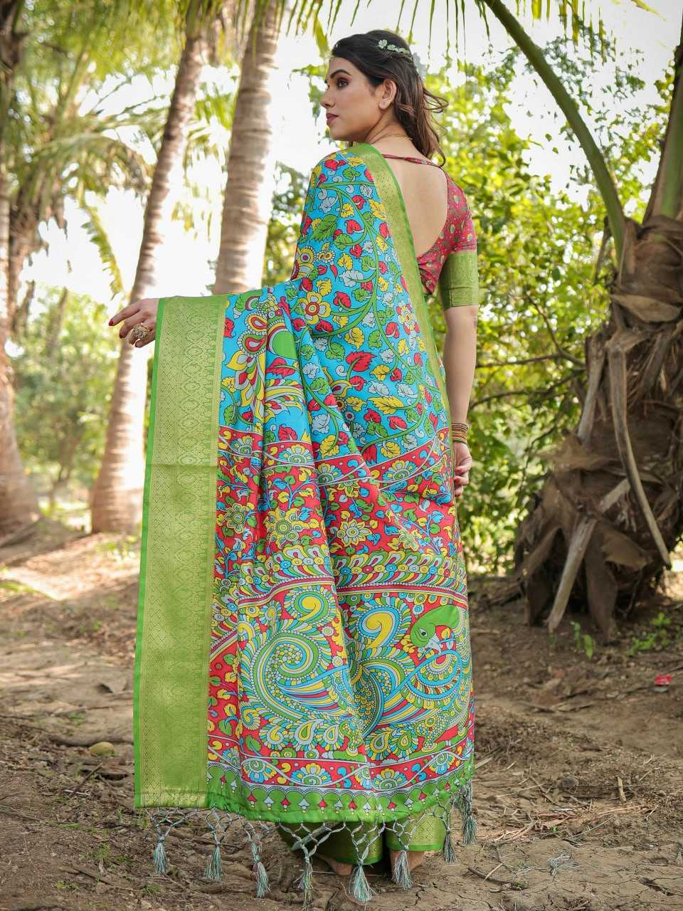 Elegant Blue Pure Silk Saree